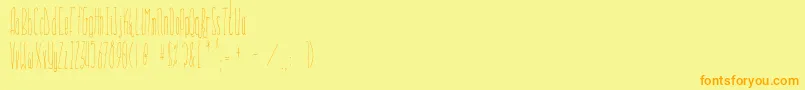 Everglow Font – Orange Fonts on Yellow Background