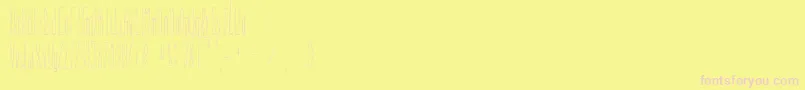 Czcionka Everglow – różowe czcionki na żółtym tle