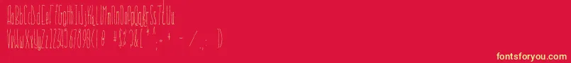 Everglow Font – Yellow Fonts on Red Background