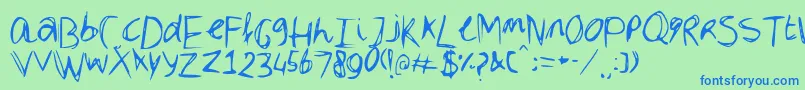 More about Dubble Font Dubble Font – Blue Fonts on Green Background