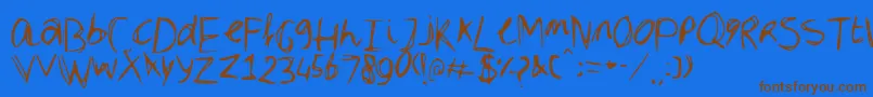 Подробнее о шрифте Dubble Шрифт Dubble – коричневые шрифты на синем фоне