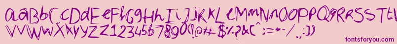 Lisätietoja Dubble-fontista Dubble-fontti – violetit fontit vaaleanpunaisella taustalla