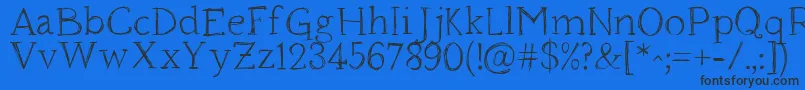 Houndville Font – Black Fonts on Blue Background