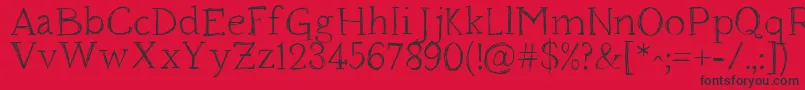 Houndville Font – Black Fonts on Red Background