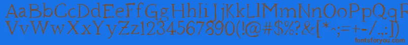 Houndville Font – Brown Fonts on Blue Background
