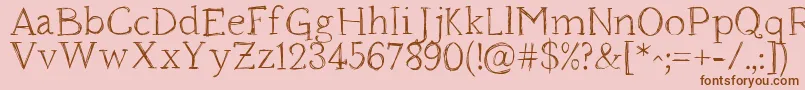 Houndville Font – Brown Fonts on Pink Background