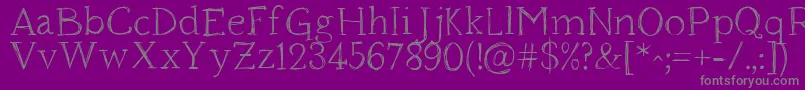 Weitere Informationen zur Houndville-Schriftart Houndville-Schriftart – Graue Schriften auf violettem Hintergrund