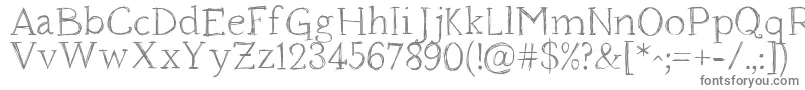 フォントHoundville – 白い背景に灰色の文字