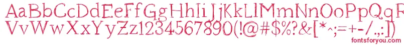 フォントHoundville – 赤い文字