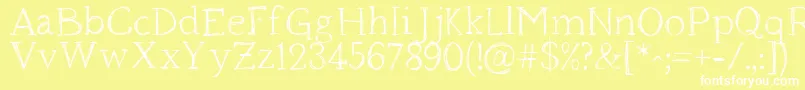 Houndville Font – White Fonts on Yellow Background