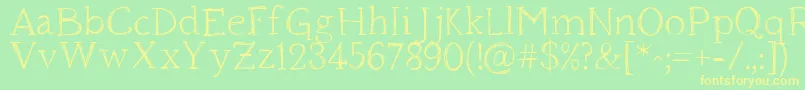 Houndville Font – Yellow Fonts on Green Background