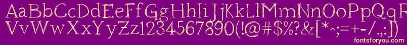 Houndville Font – Yellow Fonts on Purple Background