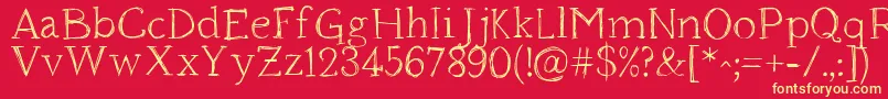 Houndville Font – Yellow Fonts on Red Background