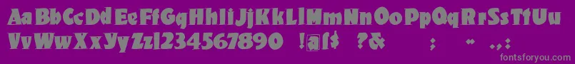 Kochsroots Font – Gray Fonts on Purple Background