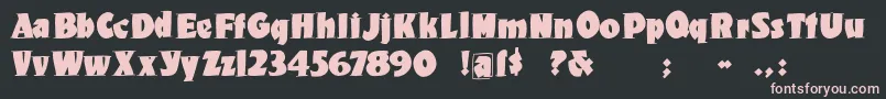 Kochsroots Font – Pink Fonts on Black Background