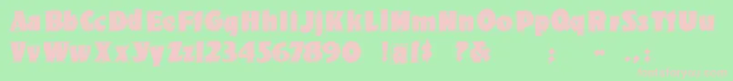 Kochsroots Font – Pink Fonts on Green Background