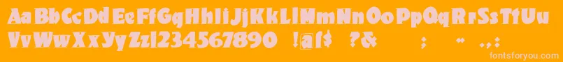 Kochsroots Font – Pink Fonts on Orange Background