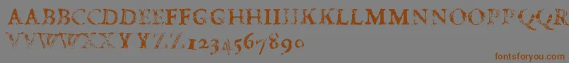 FdCarimboh Font – Brown Fonts on Gray Background