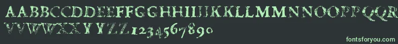 Шрифт FdCarimboh – зелёные шрифты на чёрном фоне