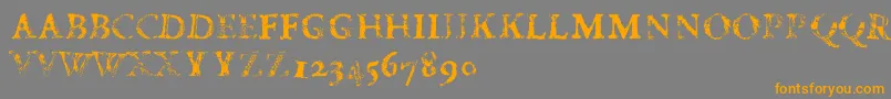 FdCarimboh Font – Orange Fonts on Gray Background