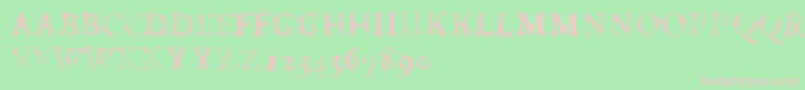 FdCarimboh Font – Pink Fonts on Green Background