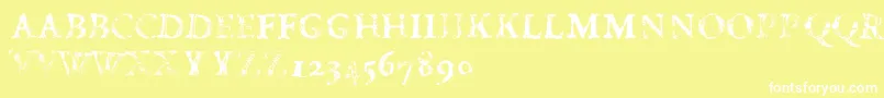 FdCarimboh Font – White Fonts on Yellow Background