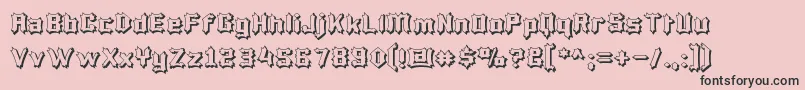 Lucifin Font – Black Fonts on Pink Background