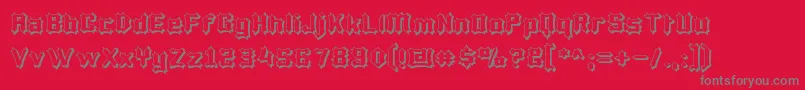 Lucifin Font – Gray Fonts on Red Background
