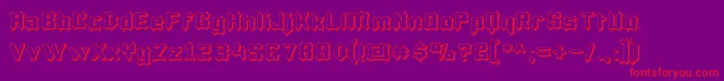 Lucifin Font – Red Fonts on Purple Background