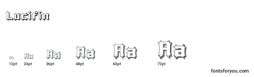 Lucifin Font Sizes