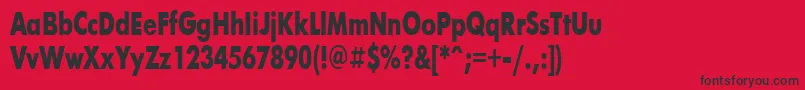 FuturisBold71b Font – Black Fonts on Red Background
