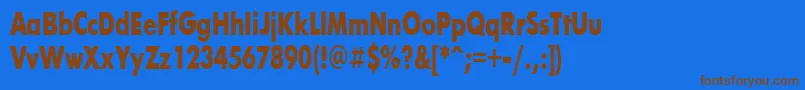 FuturisBold71b Font – Brown Fonts on Blue Background