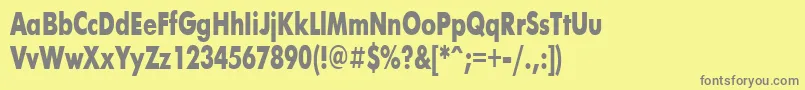 FuturisBold71b Font – Gray Fonts on Yellow Background