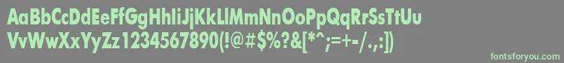 FuturisBold71b-Schriftart – Grüne Schriften auf grauem Hintergrund