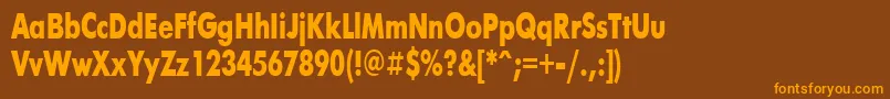 FuturisBold71b Font – Orange Fonts on Brown Background