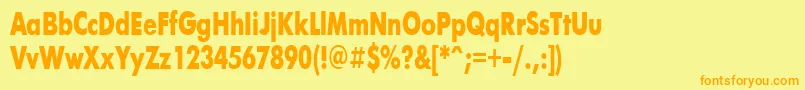 FuturisBold71b Font – Orange Fonts on Yellow Background