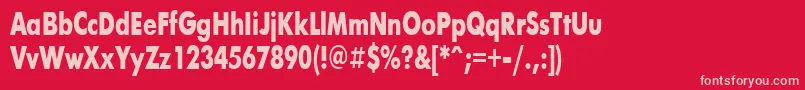 FuturisBold71b Font – Pink Fonts on Red Background