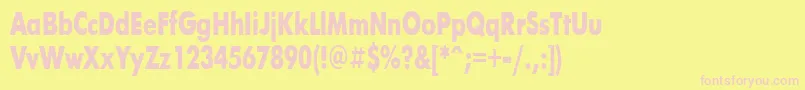 FuturisBold71b Font – Pink Fonts on Yellow Background