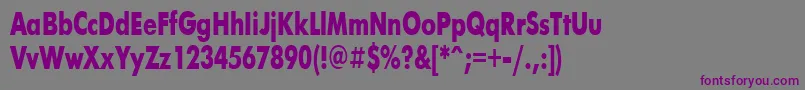 FuturisBold71b Font – Purple Fonts on Gray Background