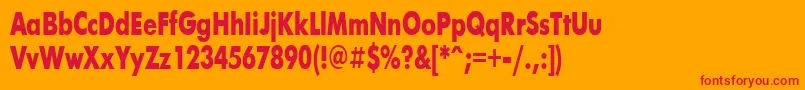 FuturisBold71b Font – Red Fonts on Orange Background