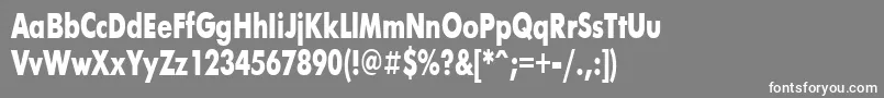 FuturisBold71b Font – White Fonts on Gray Background