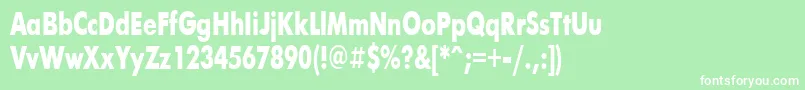 FuturisBold71b Font – White Fonts on Green Background