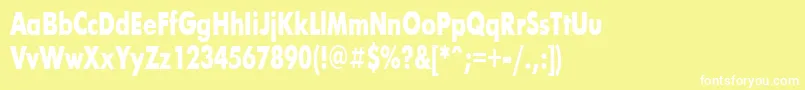 FuturisBold71b Font – White Fonts on Yellow Background