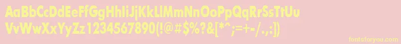 FuturisBold71b Font – Yellow Fonts on Pink Background