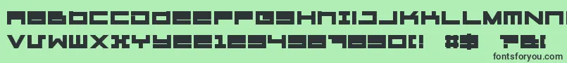 MegatonHeavy Font – Black Fonts on Green Background