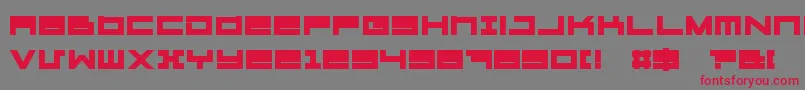 MegatonHeavy Font – Red Fonts on Gray Background