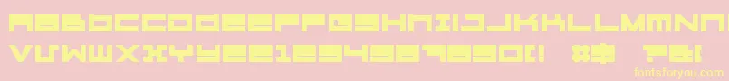 MegatonHeavy Font – Yellow Fonts on Pink Background