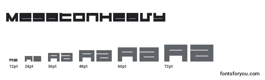 Размеры шрифта MegatonHeavy