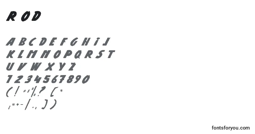 Шрифт RoadOfDeal – алфавит, цифры, специальные символы