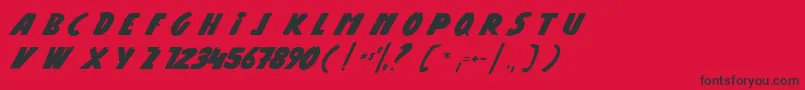 RoadOfDeal Font – Black Fonts on Red Background